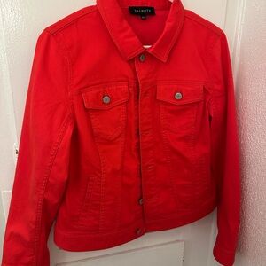Talbots Red Jean Jacket Size M